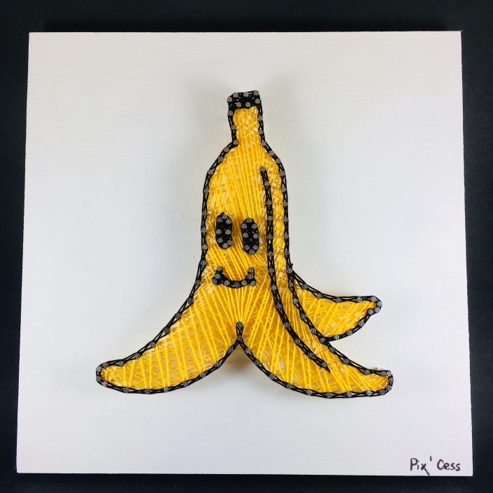 Tableau-string-art-mario-banane